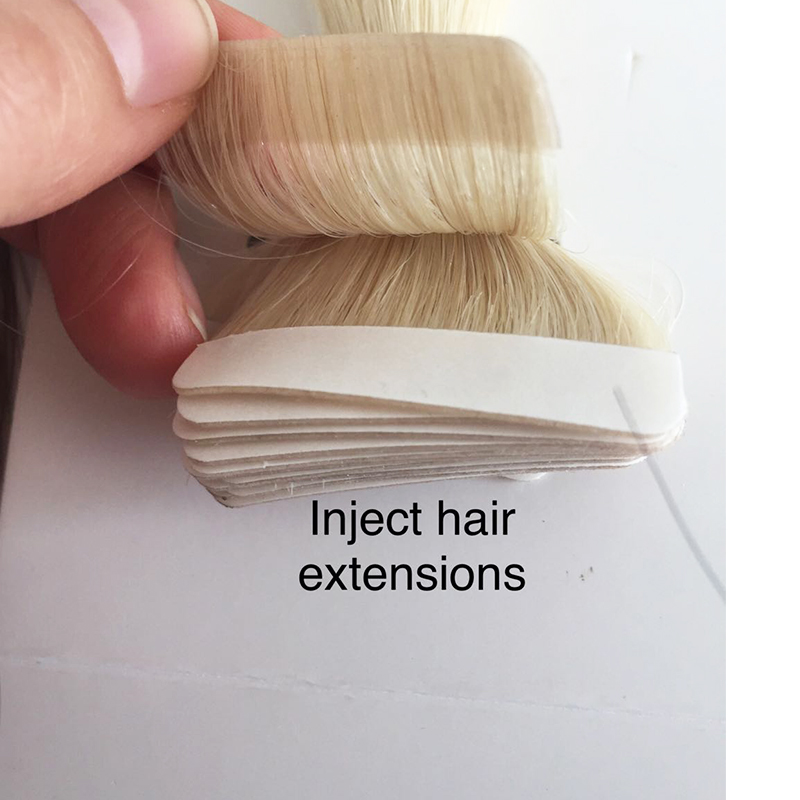 Raw human hair vendors inject pu hair extensions tapes hair  YL328